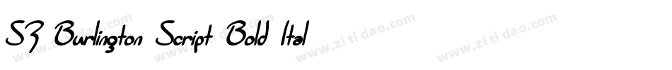 SF Burlington Script Bold Italic字体转换